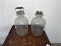 2, 1 gallon glass jars Spies