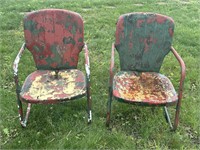 Vintage outdoor matching patio chairs
