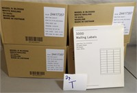4 Cases Of 30000 Mailing Labels Each