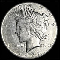 1922-S 90% SILVER PEACE SILVER DOLLAR COIN