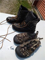Danner Size 10 Work Boots & Keen Sandals