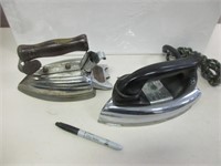 TWO VINTAGE IRONS
