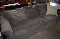 90" Haverty's Grey Sofa. Several Stains