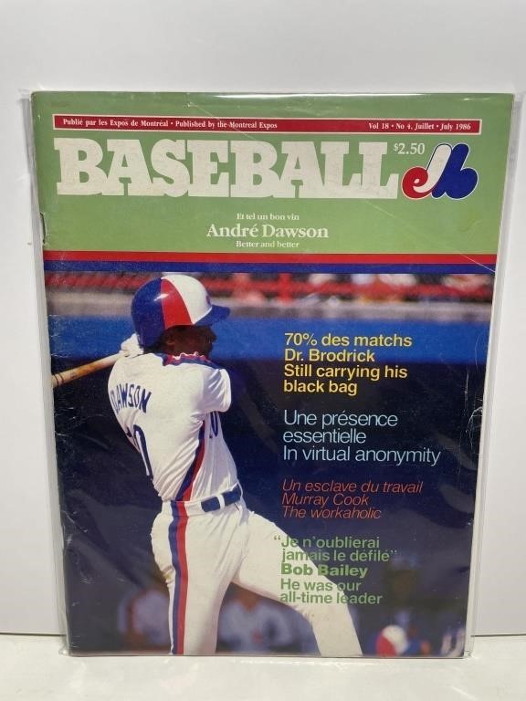 Capital baseball magazine Expos featuring Andre