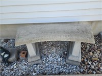 Welcome Concrete Bench