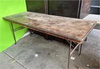 The Monroe Company 6’ Metal / Wood Table