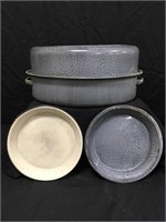 Vintage Enamelware Kitchen Pans