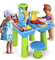 SAND WATER TABLE FOR KIDS 22.5 X17.7 X17.7IN