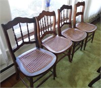 (4) Cane bottom chairs