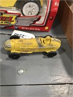 Rubber race car, 6" long