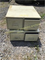 2 metal storage containers