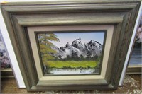 Mountain Meadow Lake Painting by D. Leakh