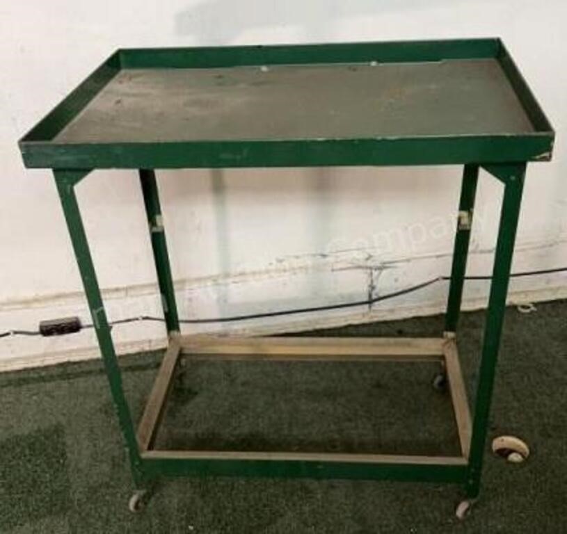 2x3ft Metal Roller Table, Good Tool Cart