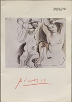 Pablo Picasso signed print flat