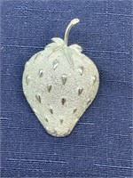Signed Sarah coventry strawberry brooch