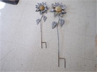 Metal Yard Art Sunflowers