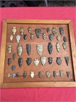 Large amount arrowheads on display Northern Ohio