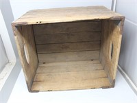 Primitive Wooden Box with Metal Corners