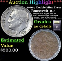 *Highlight* 1970-p Double Mint Error Roosevelt 10c