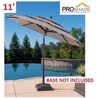 11ft Wood-look Aluminum Umbrella with Tilt