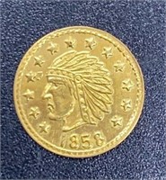 1858 1/4 California Gold Coin