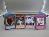 Four Assorted Yu-Gi-Oh Cards