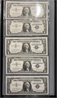 5x The Bid Unc Silver Certificates Star Notes