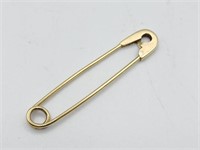 14k Yellow Gold Safety Pin 2.6g