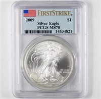 2009 Silver Eagle PCGS MS70