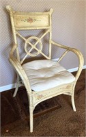 painted rattan chair