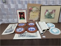 Wall art, wall plates, vintage items
