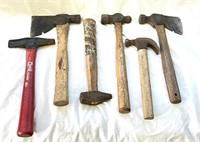 Vtg. Roofers Hatchets and Hammers. 6 pc. Lot.