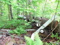 Large Pile of Assorted Scrap Metal in Woods - Can
