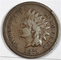 1871 Key Date Indian Head Cent