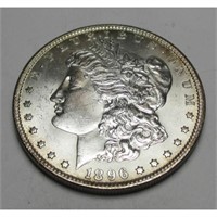 1896 P BU Morgan Silver Dollar