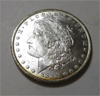 1885 O Crisp BU Toned Rim Morgan Dollar