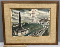 Margaret Gates Lighthouse Watercolor Painting