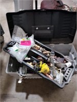 Toolbox with plumber supplies