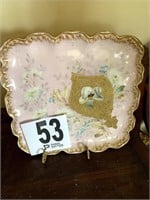 Marked France Pink And Gold Dish - B (Living