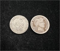 1905 O & 1911 Barber Dimes