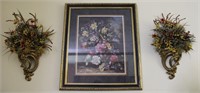 Albert Williams Framed Matted Floral Print +