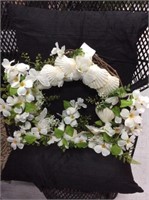 Floral and shell wreath