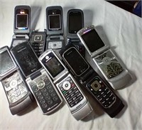 C3)Flip Phones (9), ATT, LG, Nokia, Motorola, Sony