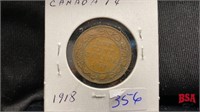 1918 Canadian large penny