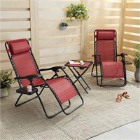 2 Pack Zero Gravity Chairs With Table