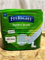 new OptiFit Fitright adult diapers sz. large