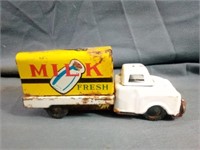 Vintage Metal Milk Truck Made in Japan
