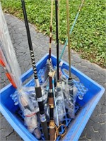 Lot of Fishing Poles (some with reels)
