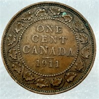 4 pièces GROS SOUS 1¢ CANADA 1911-1916-1919-1920