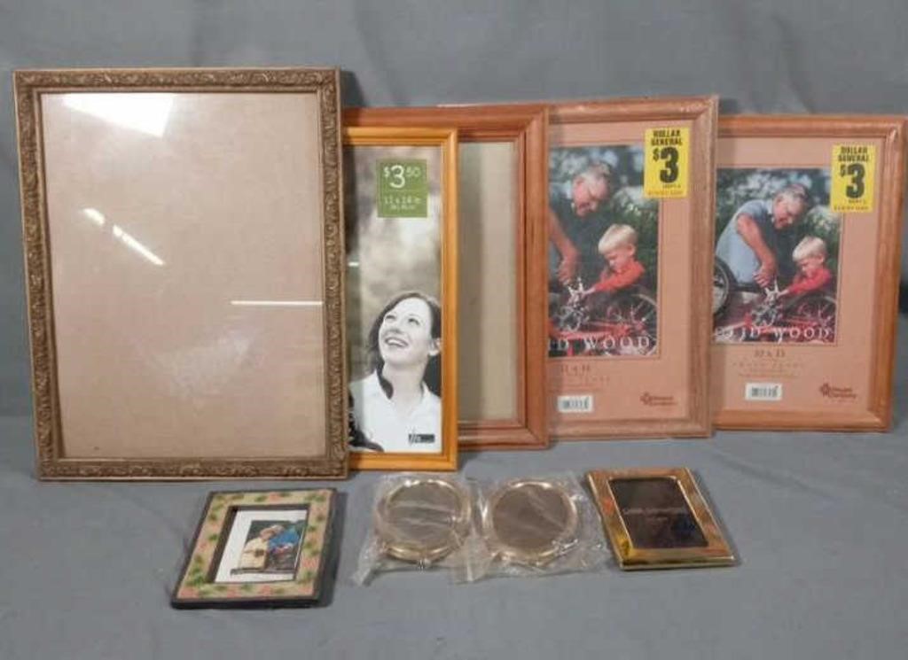 Misc. Picture Frames, 11 x 14, 10 x 13, 3 1/2 x 5.
